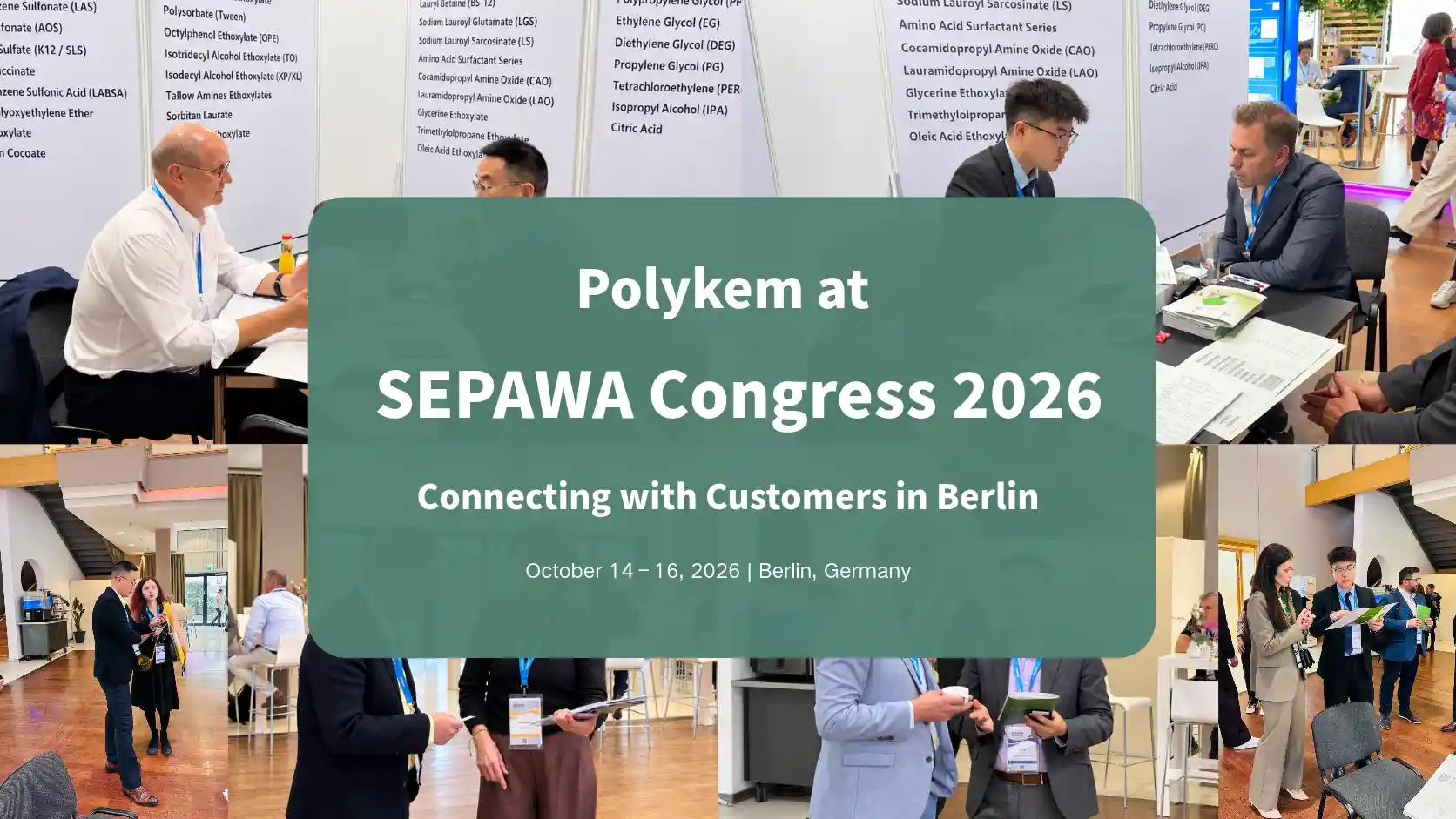 Polykem tại SEPAWA Congress 2026: Gặp gỡ khách hàng và thảo luận về sản phẩm tại Berlin